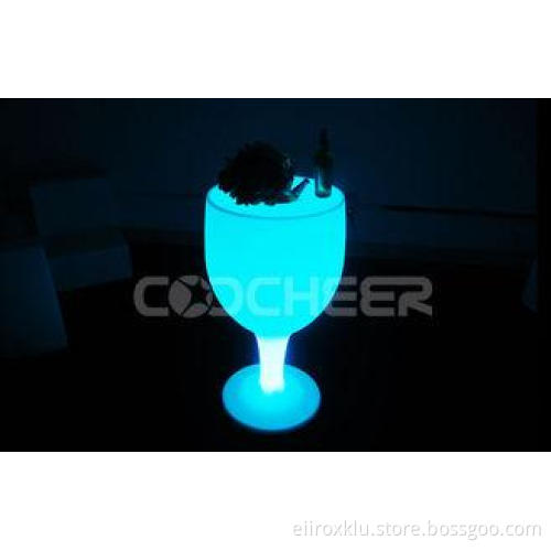 Beautiful Rechargebale Wine Glass Shape plastic Led Cocktai
